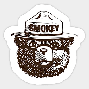 Smokey the Bear kayak science Sticker